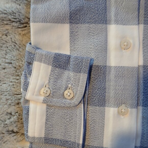 Untuckit Women's  Blue and White Plaid Long Sleeve Button Down  Shirt  S… - Picture 5 of 7